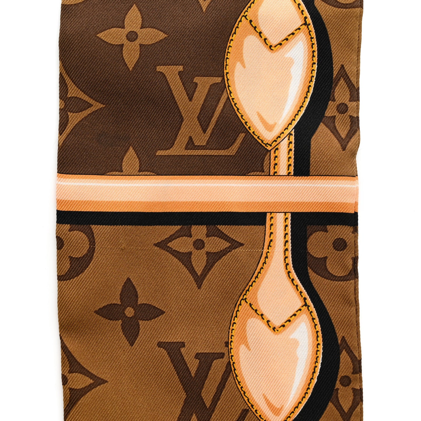 Silk Monogram Confidential Bandeau Brown