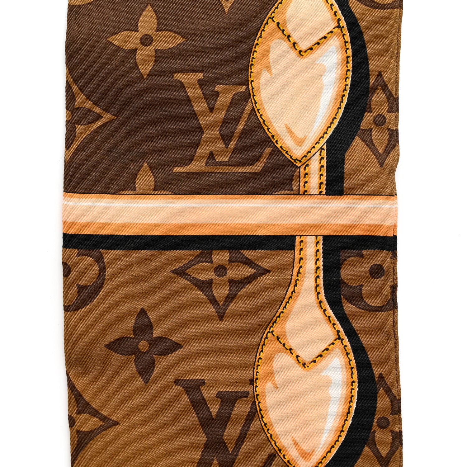 Louis Vuitton Silk Monogram Confidential Bandeau Brown 4 of 4