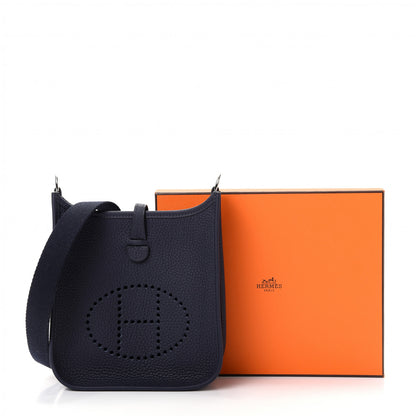 Hermes Taurillon Clemence Evelyne TPM Bleu Nuit 9 of 9