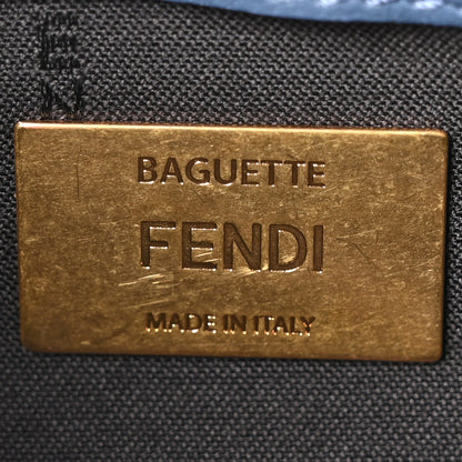 Fendi Nappa FF 1974 Embossed Baguette Mirto 6 of 10