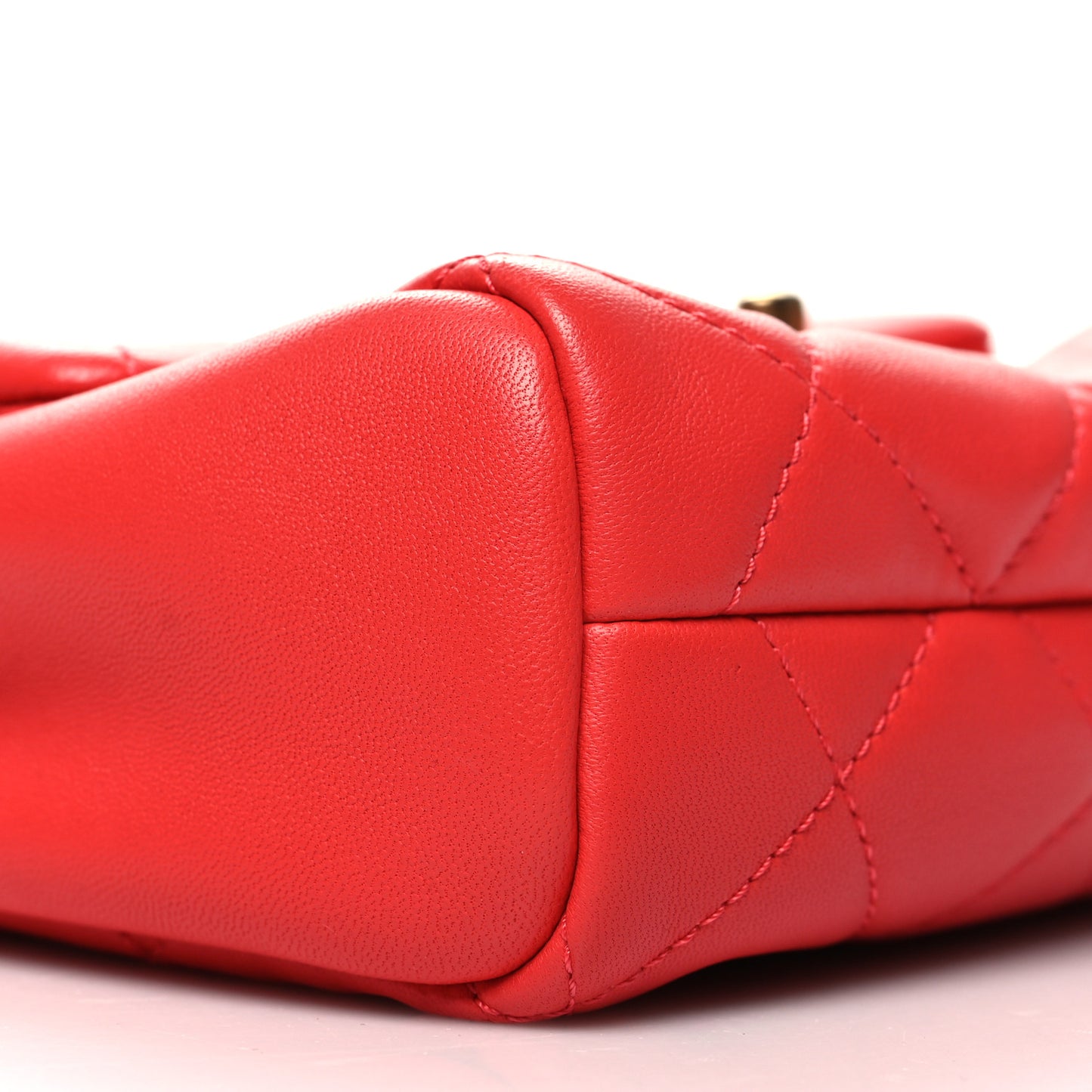 Lambskin Quilted Side-Packs Red