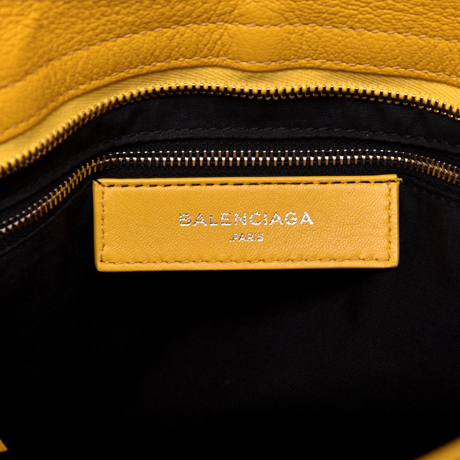Balenciaga Chevre Silver Metallic Edge Hardware City Jaune Epi 8 of 10