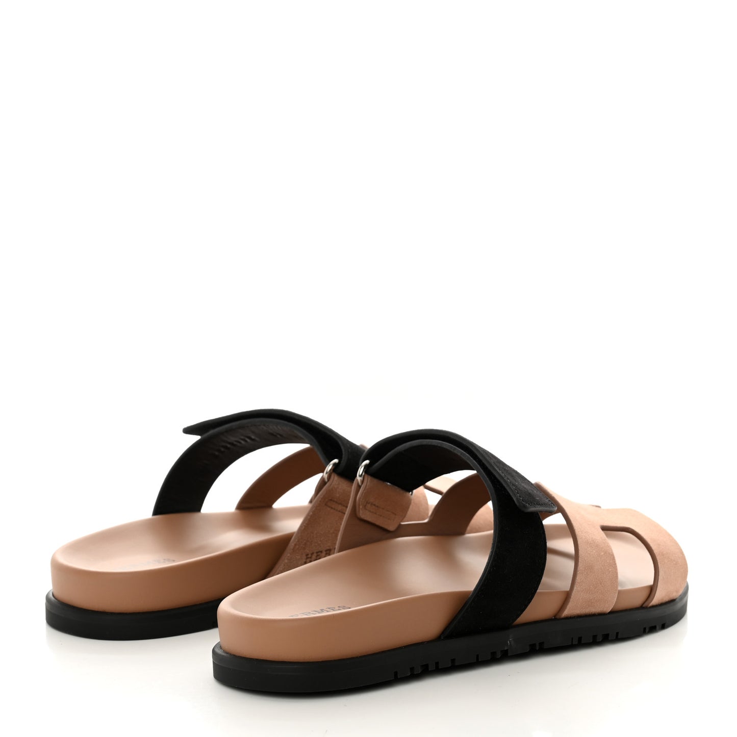 Suede Goatskin Womens Chypre Sandals 38 Rose Perle Black