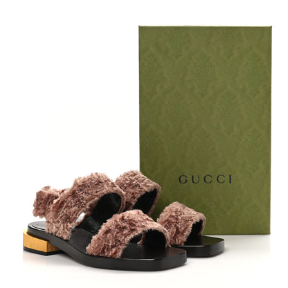Gucci Velvet Womens Corfu Sandals 36.5 Light Mauve 9 of 9