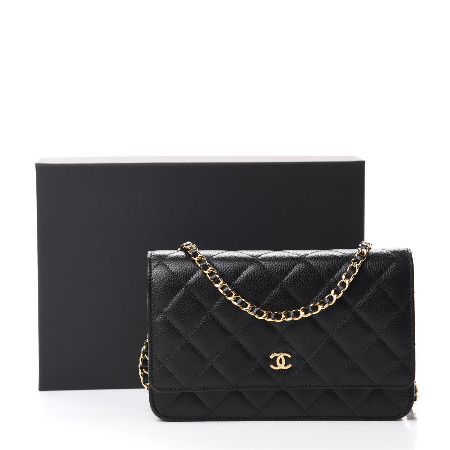 Chanel Caviar Quilted Wallet On Chain WOC Black 13 of 13
