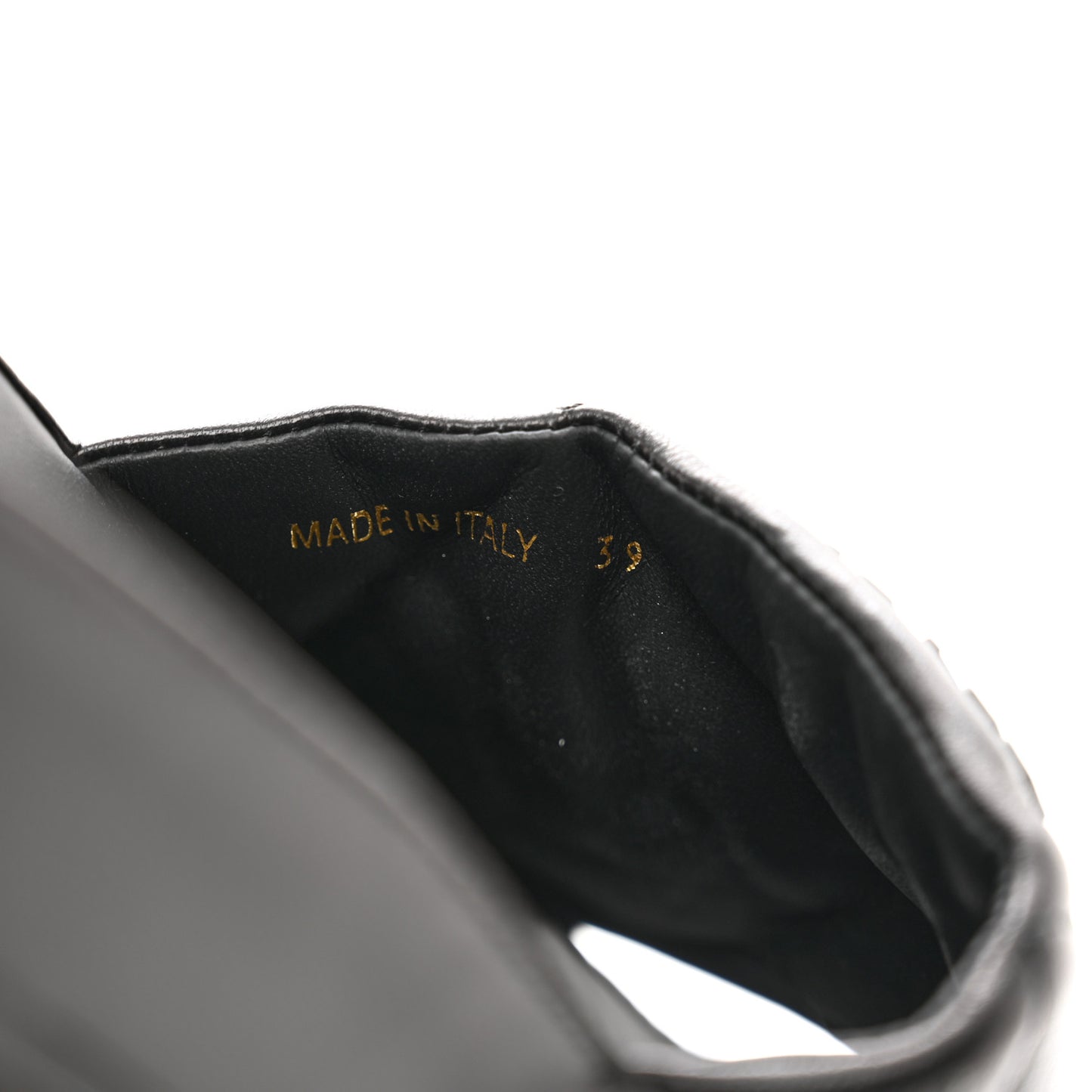 Nappa Logo Quilted Slide Sandals 39 Black