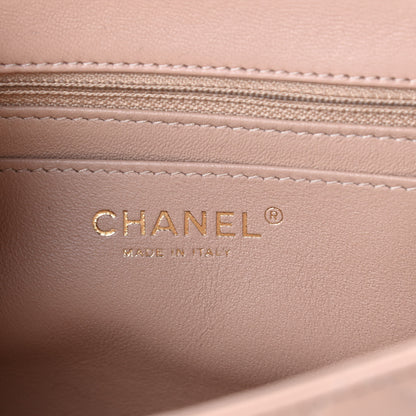 Chanel Lambskin Quilted Mini Square Flap Beige 6 of 10