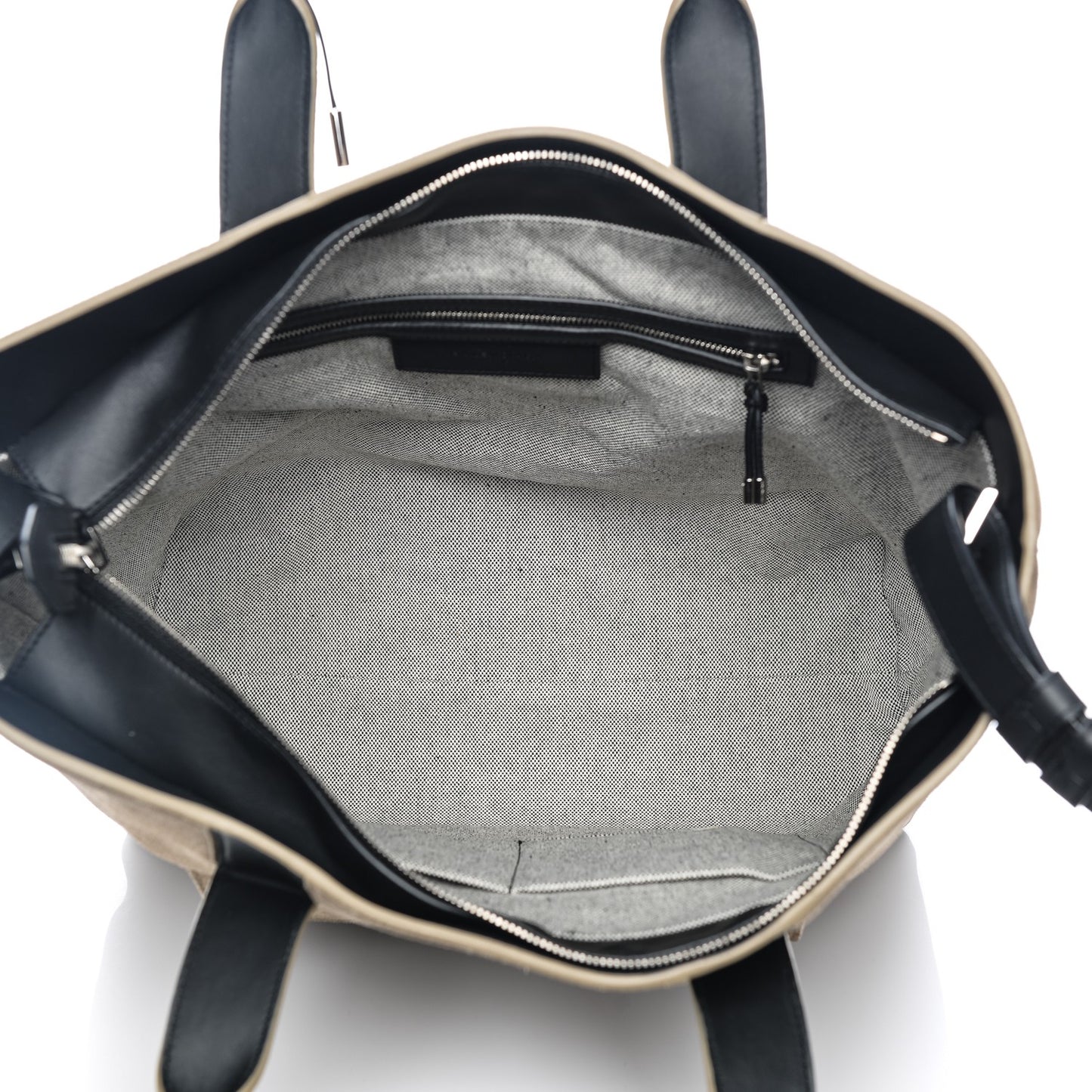 Suede Tote Gris Taupe Black