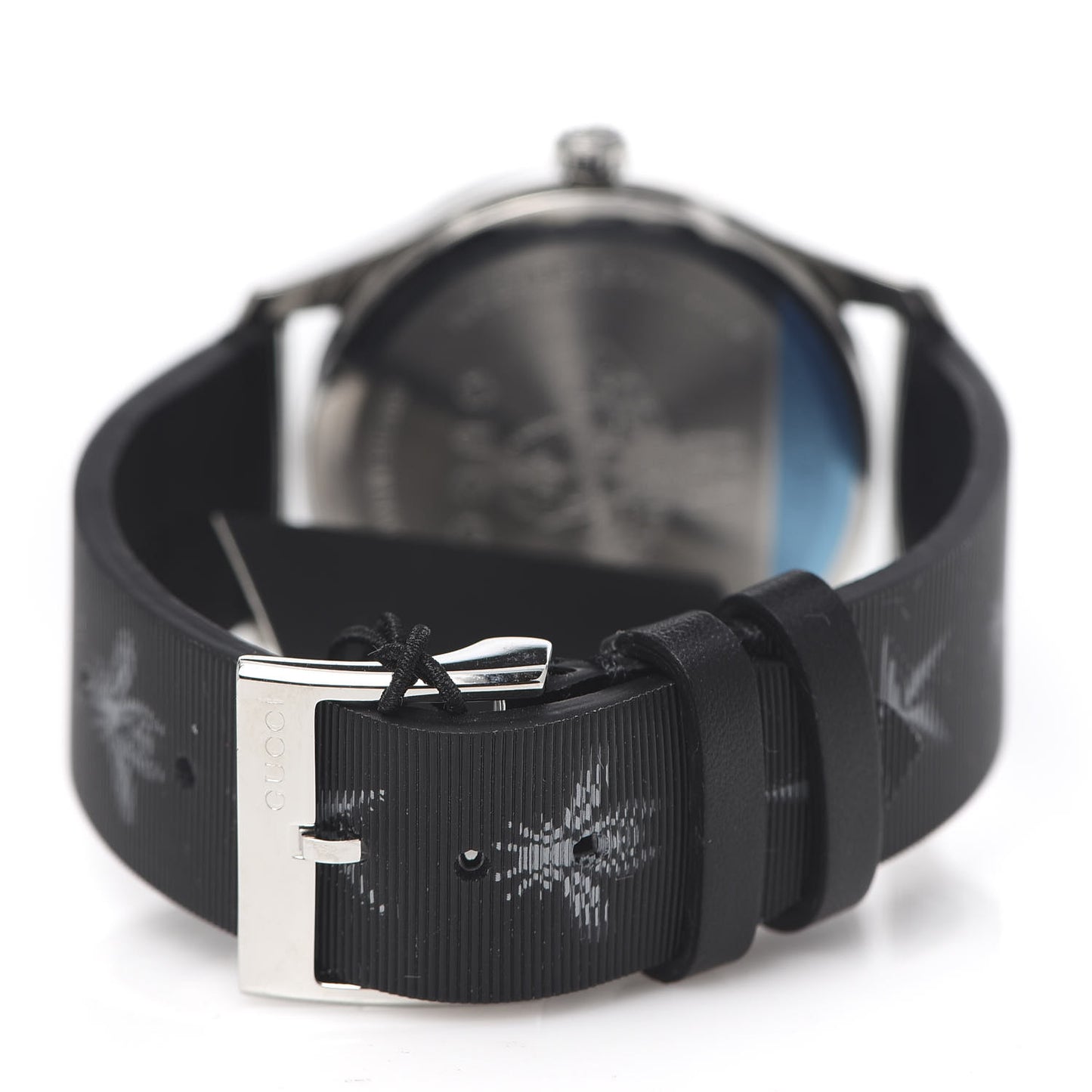 Stainless Steel Calfskin 38mm G-Timeless Bee Star Hologram Quartz Watch Black