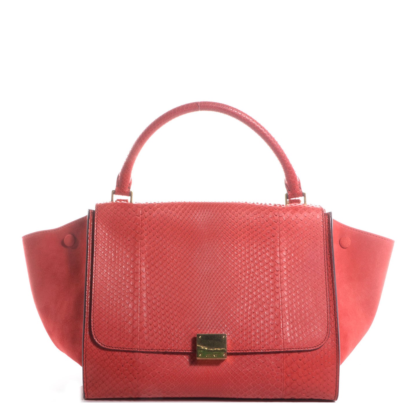 Python and Suede Medium Trapeze Vermillion