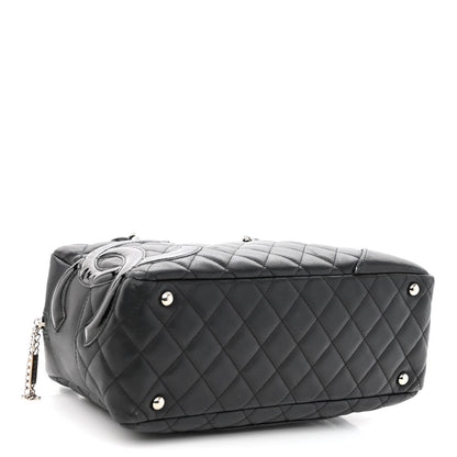 Chanel Calfskin Quilted Large Cambon Bowler Black 4 of 13