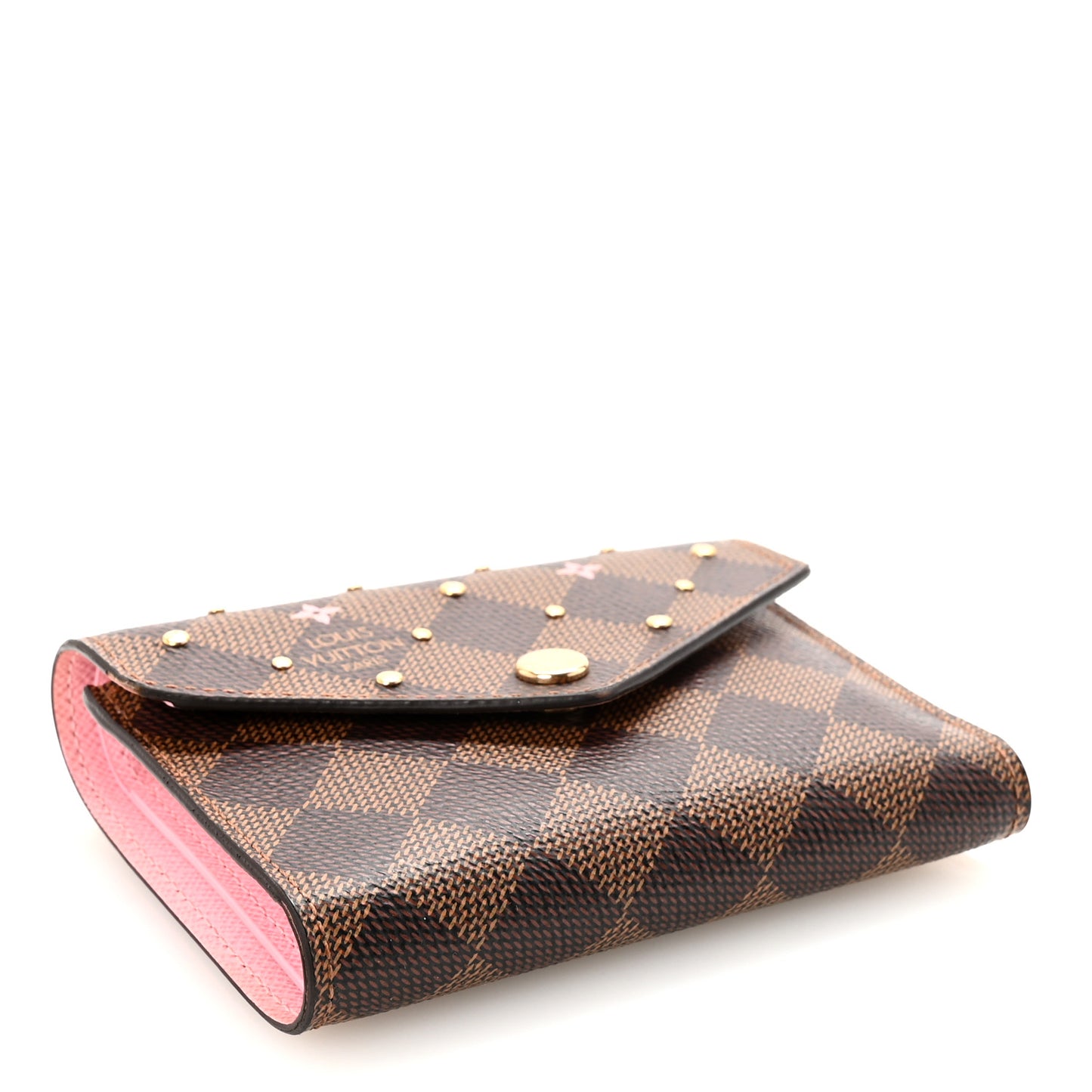 Damier Ebene Studded Victorine Wallet