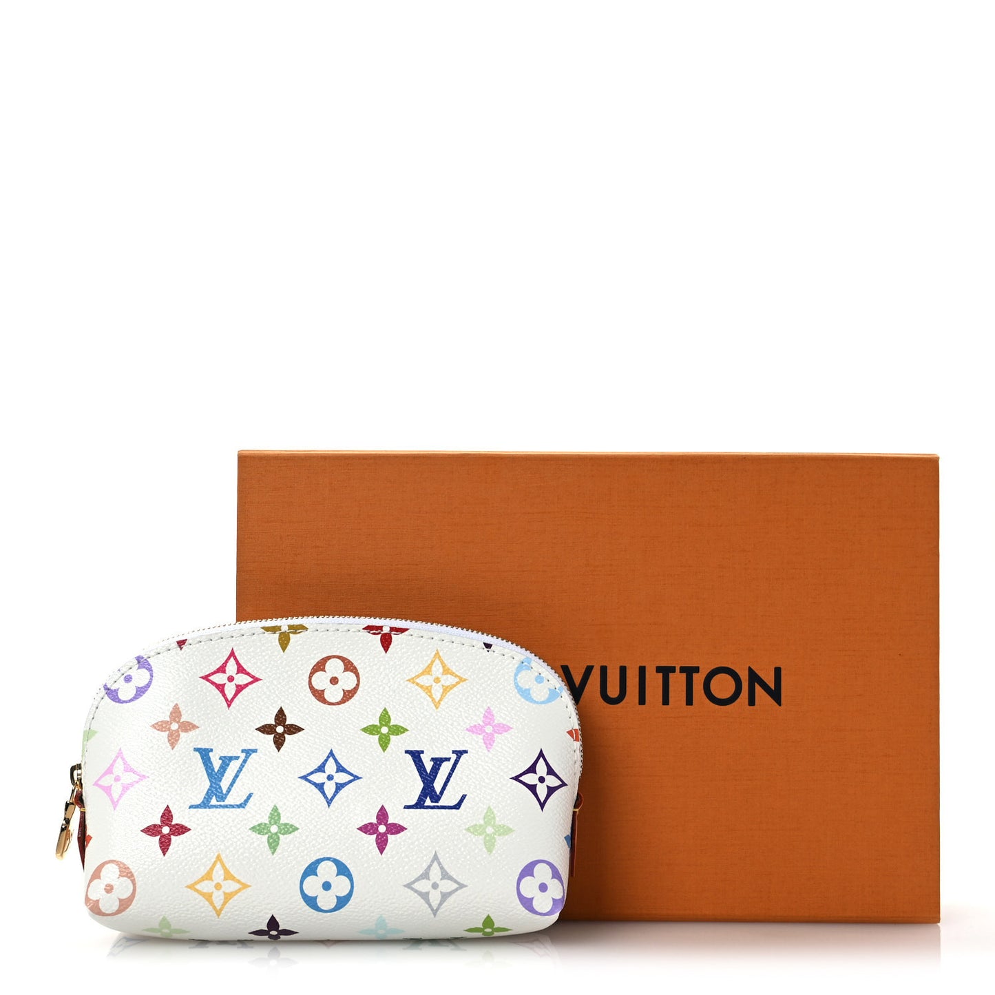 LV X TM Monogram Multicolor Cosmetic Pouch PM White