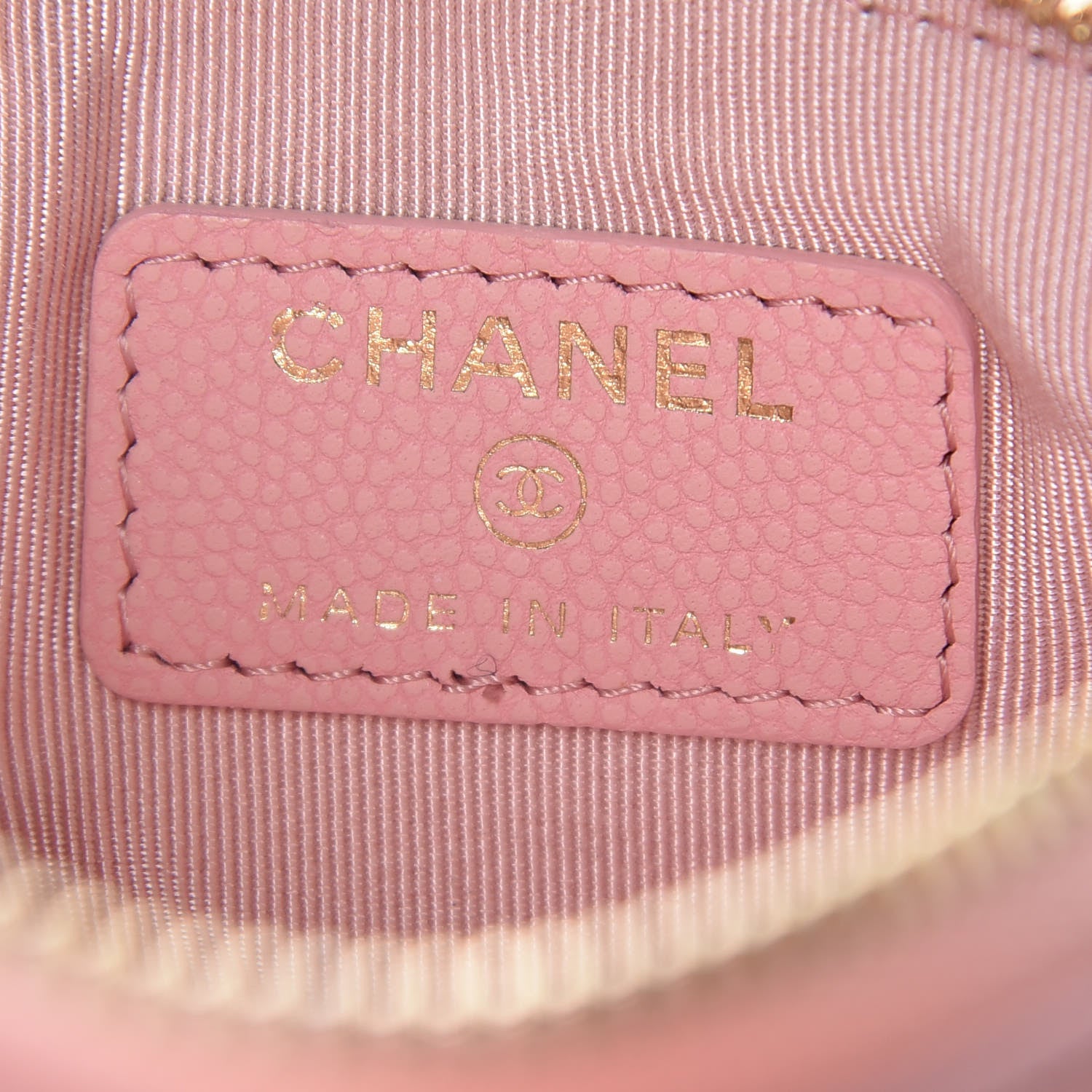 Chanel Caviar Chevron Quilted Small Cosmetic Case Pink 6 of 8