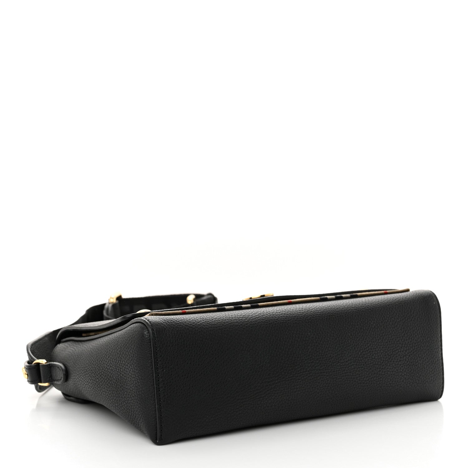 Burberry Grainy Calfskin Vintage Check Note Crossbody Bag Black 4 of 10