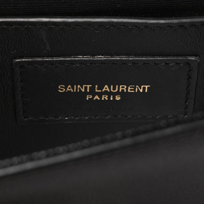 Saint Laurent Grain De Poudre Small Monogram Kate Satchel Black 6 of 9