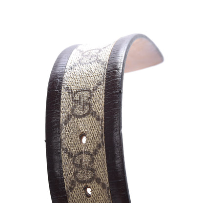 Gucci GG Supreme Monogram Niagara Lux Calfskin Interlocking G 40mm Belt 95 38 Beige Ebony Cocoa 13 of 20