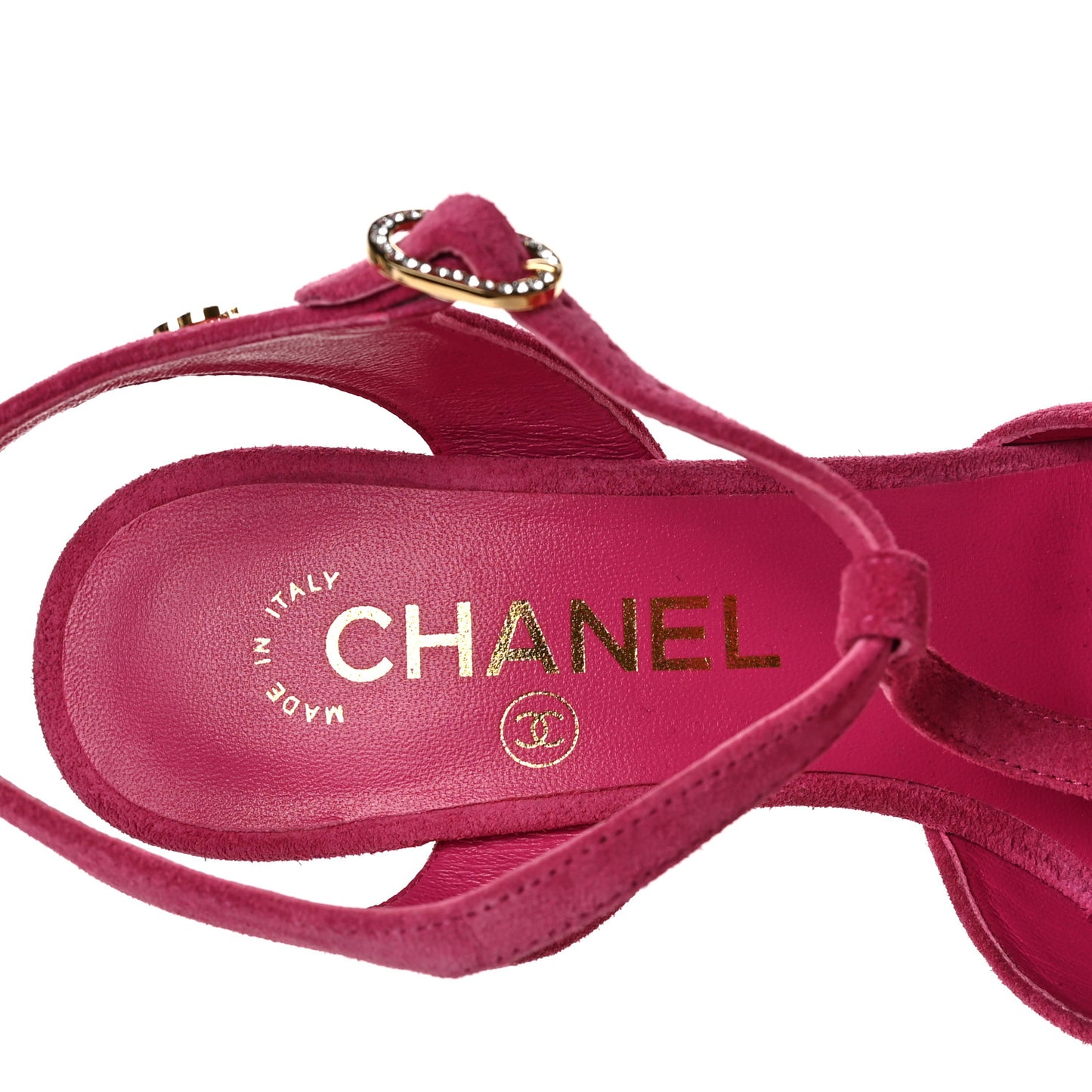 Suede Lambskin Cap Toe Crystal Slingback Pumps 37 Fuchsia Black