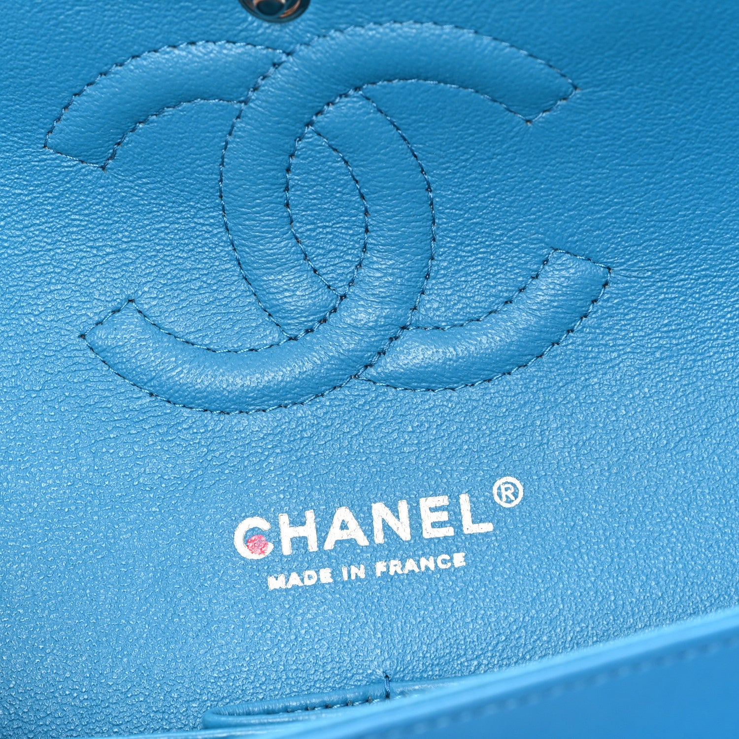 Chanel Patent Quilted Medium Double Flap Turquoise 6 of 10