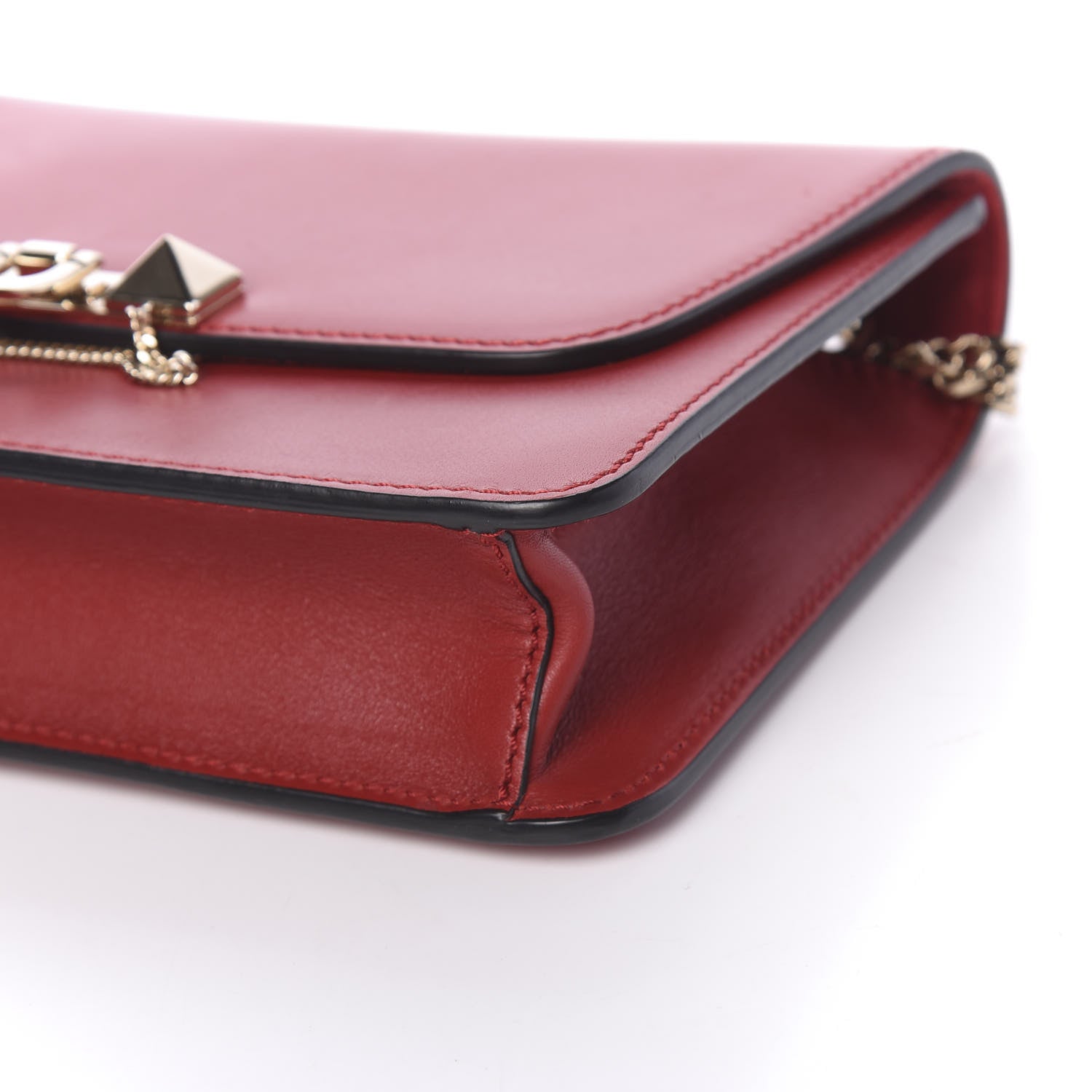 Valentino Garavani Vitello Small Rockstud Demilune Shoulder Bag Rosso Valentino 9 of 11