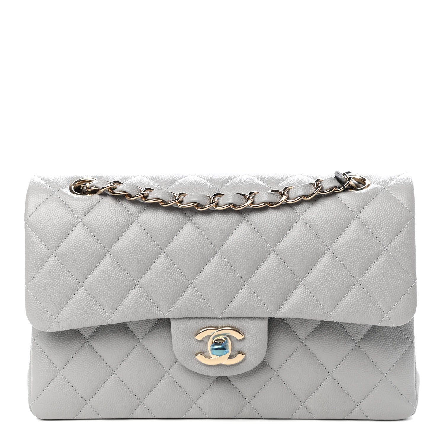 Chanel Caviar Quilted Small Double Flap Grey 1 of 10