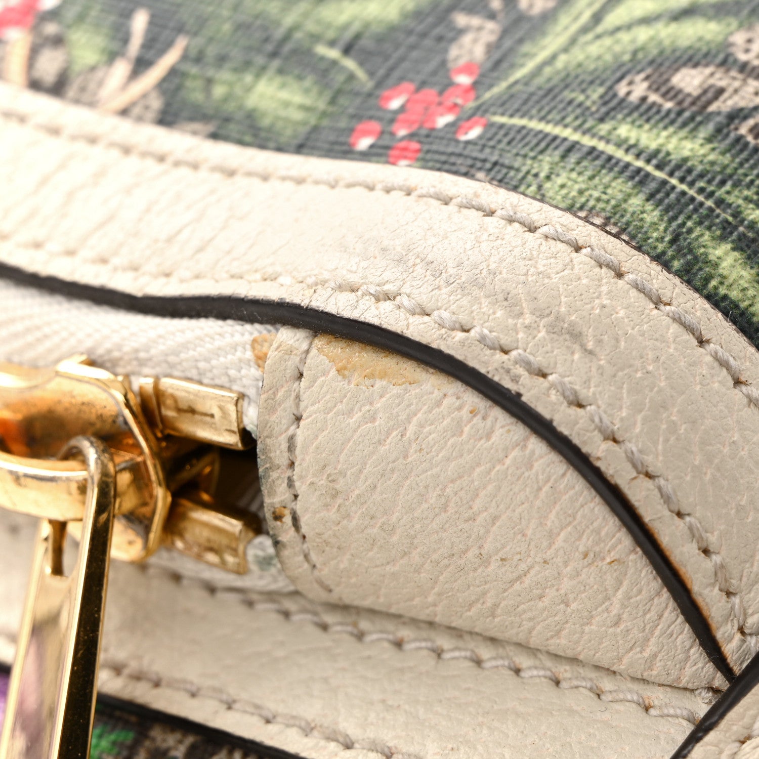 Gucci GG Supreme Monogram Flora Web Small Ophidia Day Backpack White 12 of 14