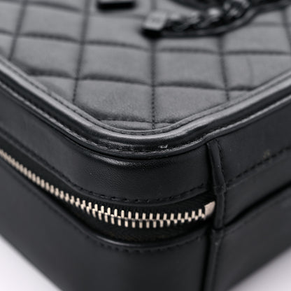 Chanel Lambskin Quilted Medium CC Filigree Vanity Case Black 8 of 22