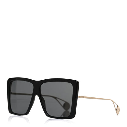 Gucci Acetate Oversize Square Frame GG0434S Sunglasses Black 1 of 9