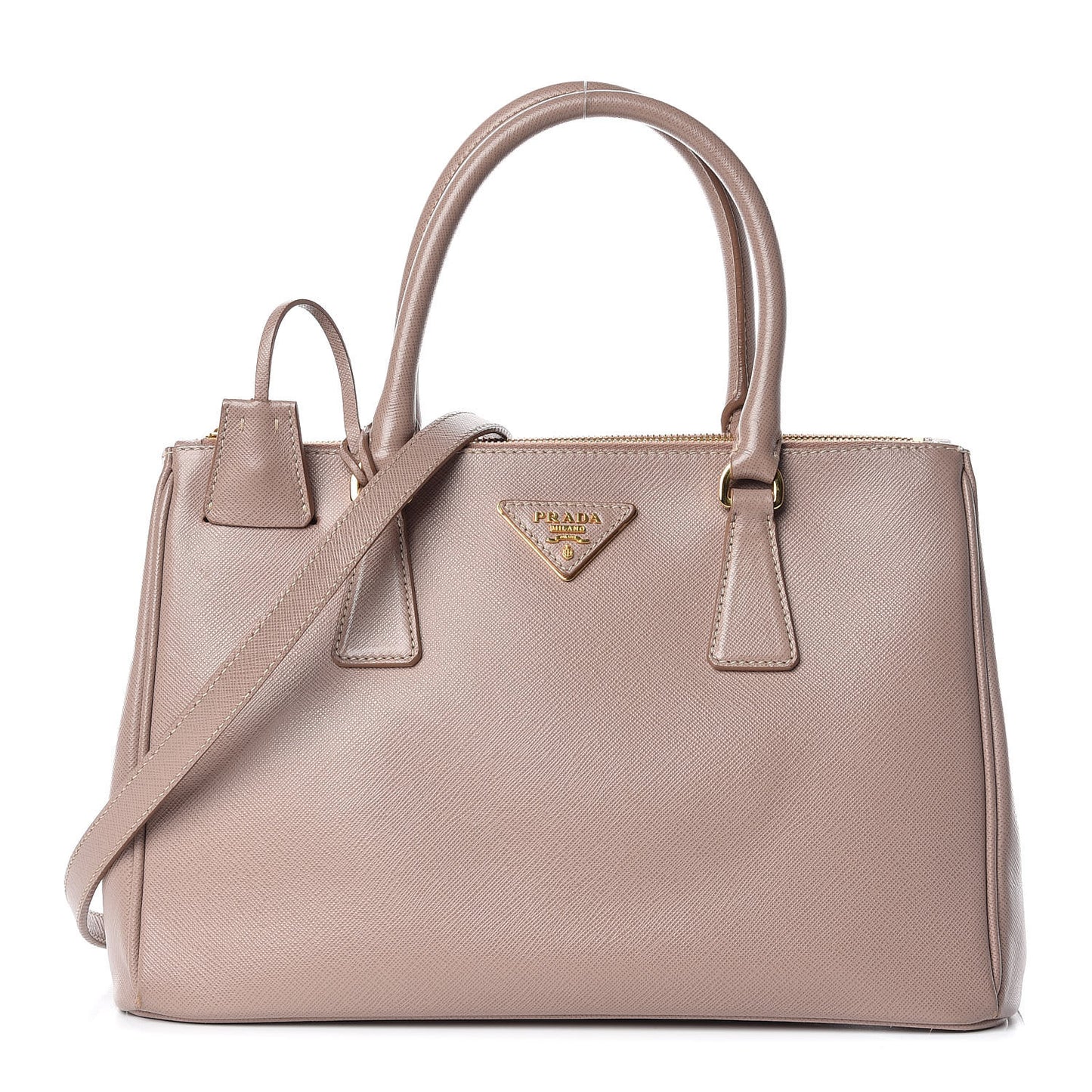 Saffiano Small Galleria Double Zip Tote Cammeo