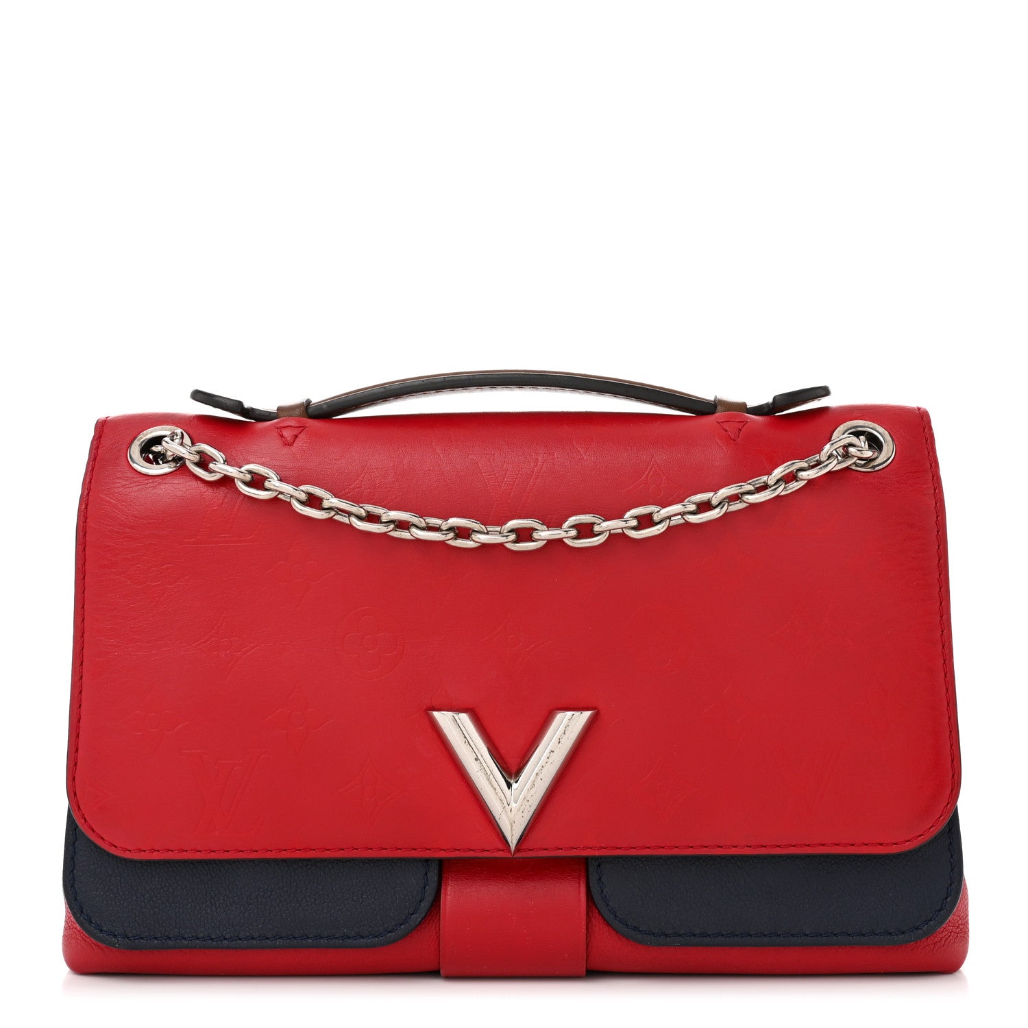 Louis Vuitton Monogram Cuir Plume Ecume Very Chain Bag Rouge Rubis 1 of 10