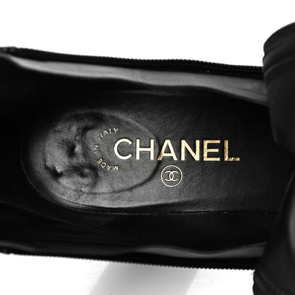 Chanel Lambskin Patent Calfskin Chain CC Short Boots 41 Black 6 of 8