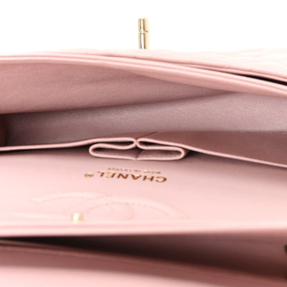 Chanel Lambskin Quilted Medium Double Flap Light Pink 4 of 9