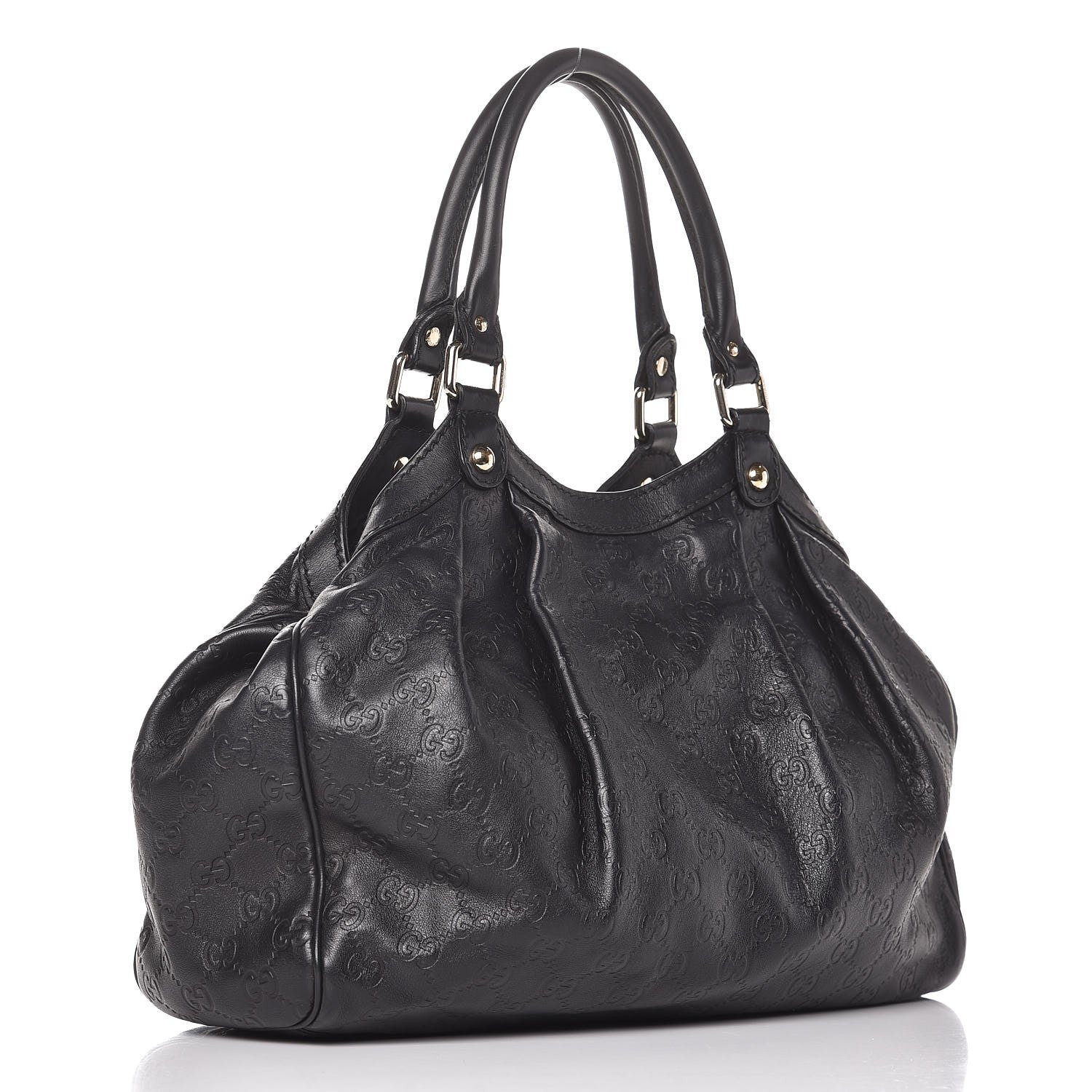 Gucci Guccissima Medium Sukey Tote Black 3 of 12