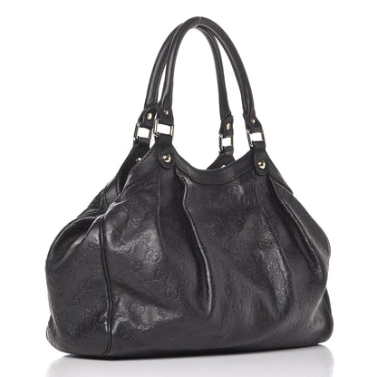 Gucci Guccissima Medium Sukey Tote Black 3 of 12