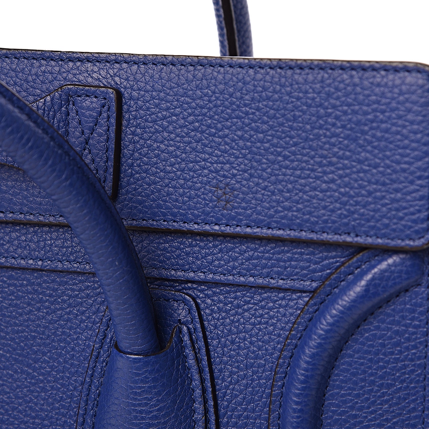 Celine Drummed Calfskin Micro Luggage Indigo 10 of 15