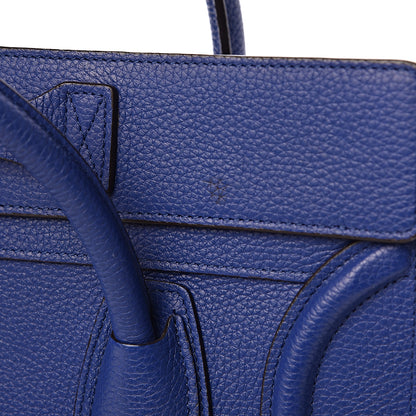 Celine Drummed Calfskin Micro Luggage Indigo 10 of 15