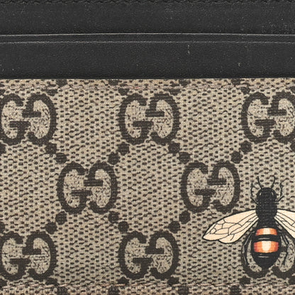 Gucci GG Supreme Monogram Bee Print Card Holder Black 7 of 8