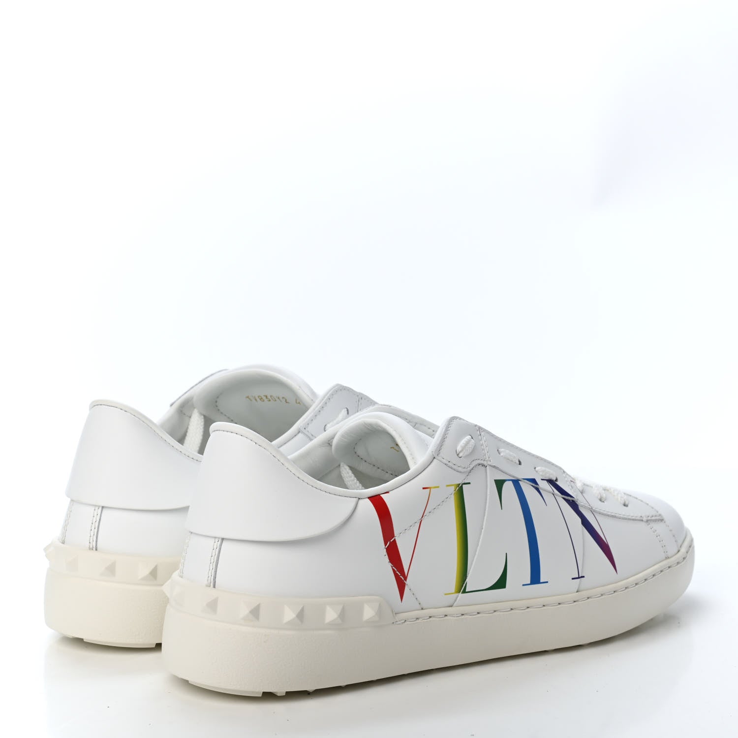 Valentino Garavani Calfskin VLTN Mens Rockstud Open Sneakers 41.5 Rainbow 3 of 4
