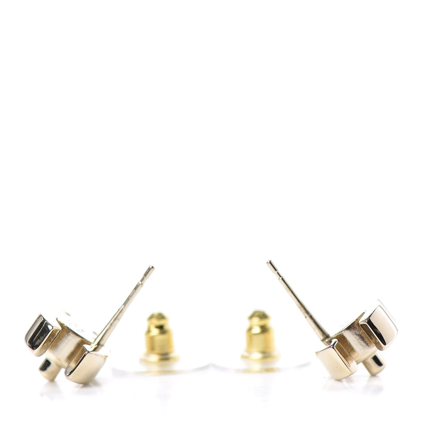 Metal CC Turnlock Earrings Gold