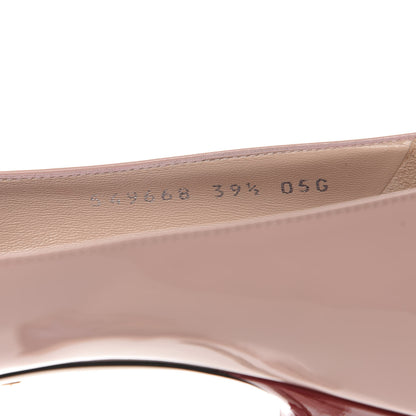 Gucci Patent GG Bow Sadie Spike Mid Heel Pumps 39.5 Perfect Pink 9 of 10