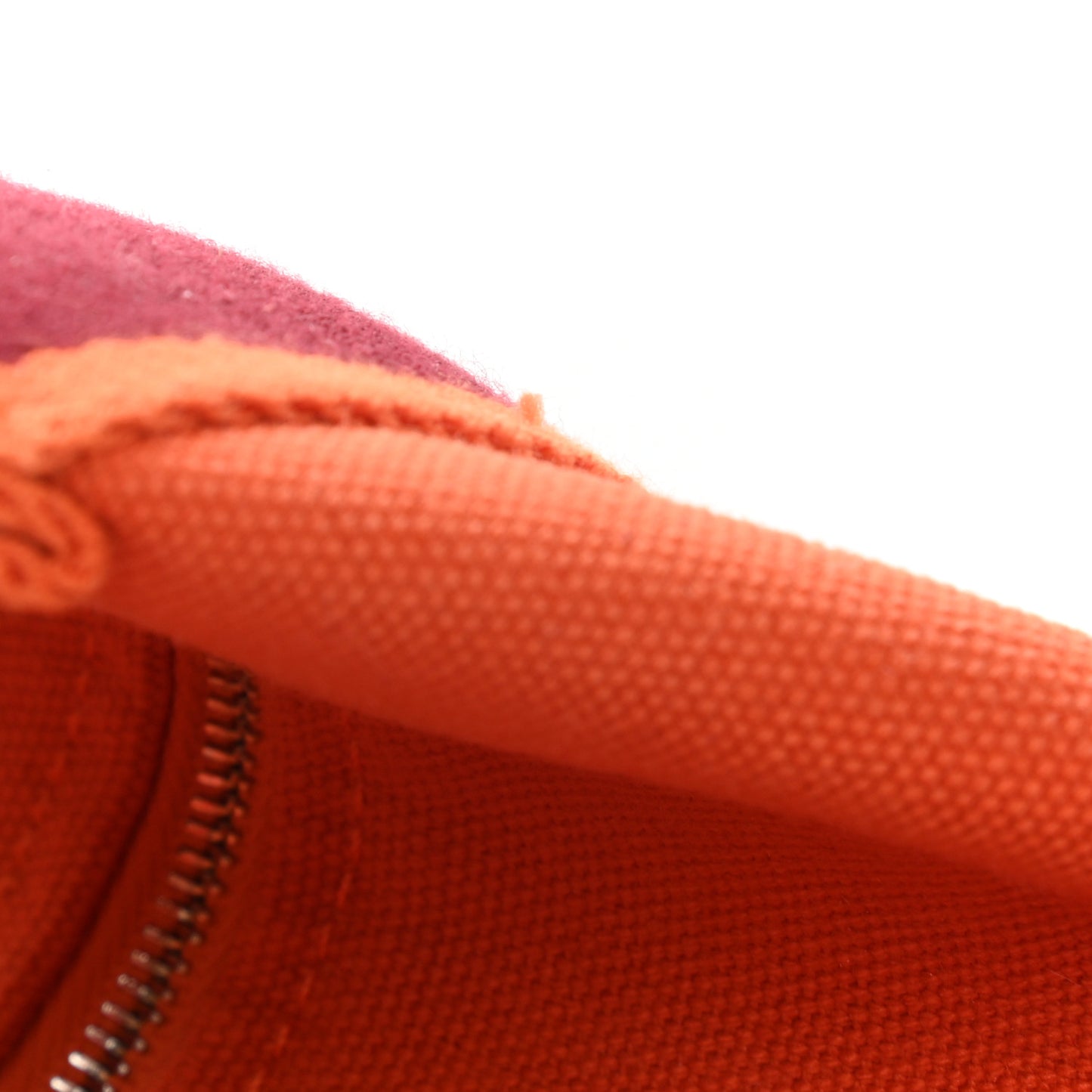 Canvas Large Bride-A-Brac Pouch Orange Feu Burgundy