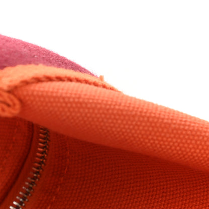 Hermes Canvas Large Bride-A-Brac Pouch Orange Feu Burgundy 11 of 11