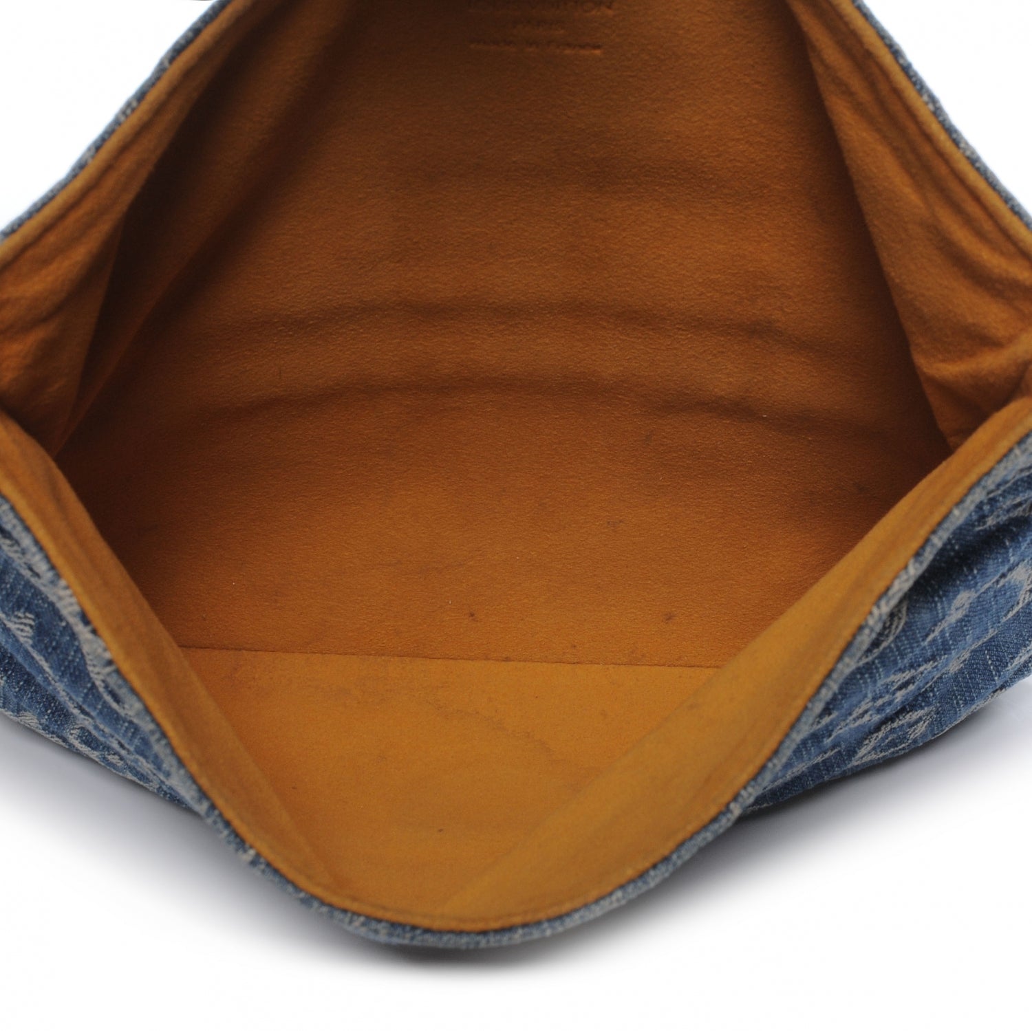 Louis Vuitton Monogram Denim Pochette Plat Clutch Blue 5 of 7