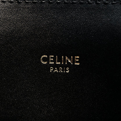 Celine Canvas Calfskin Small Vertical Cabas Vanilla Black 6 of 11