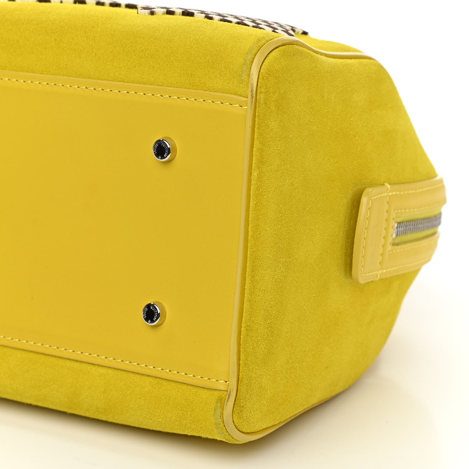 Louis Vuitton Suede Cubic Illusion Fleur Speedy Cube PM Yellow 10 of 14