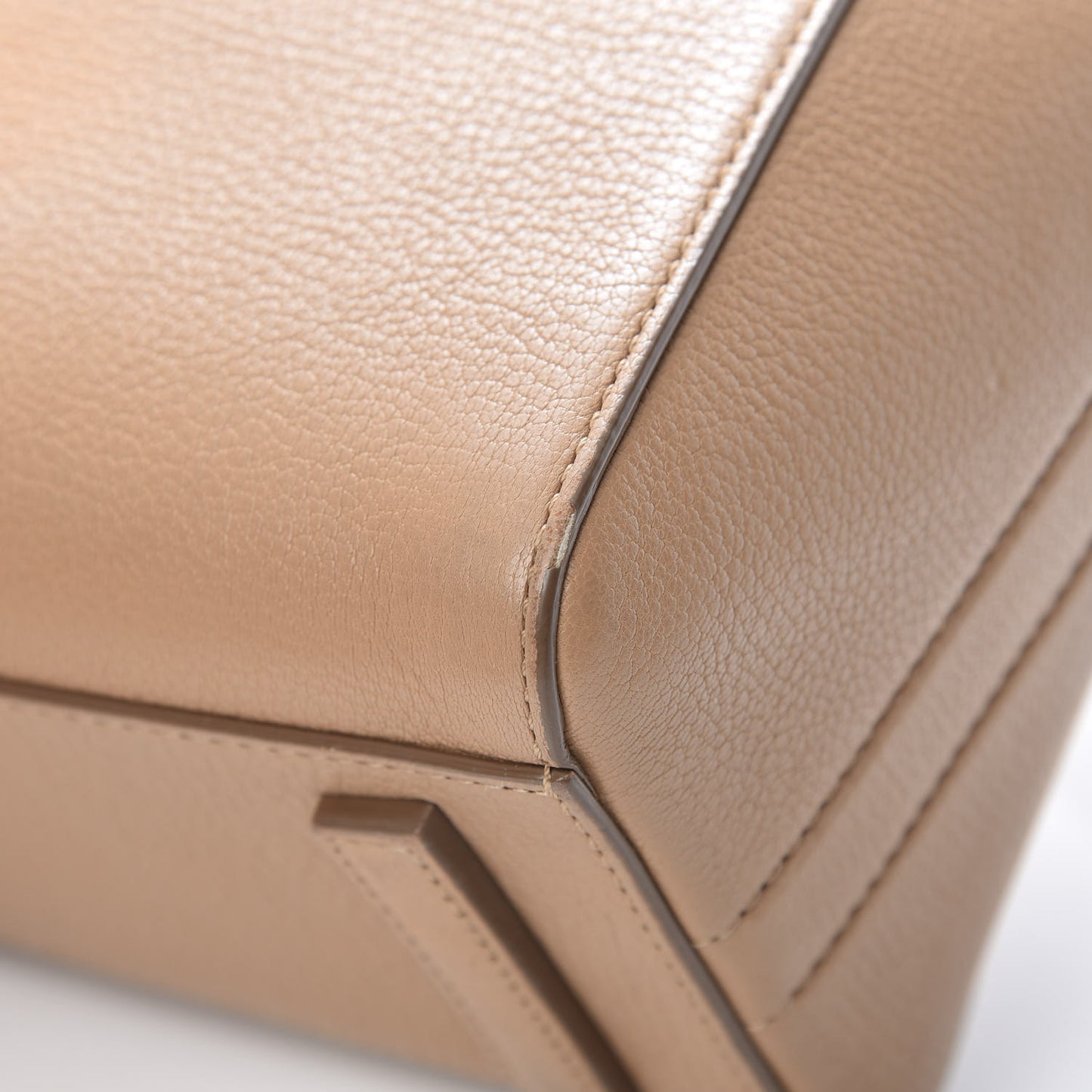 Sugar Goatskin Mini Antigona Medium Beige