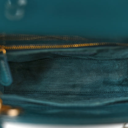 Christian Dior Patent Cannage Small Lady Dior Turquoise 5 of 13