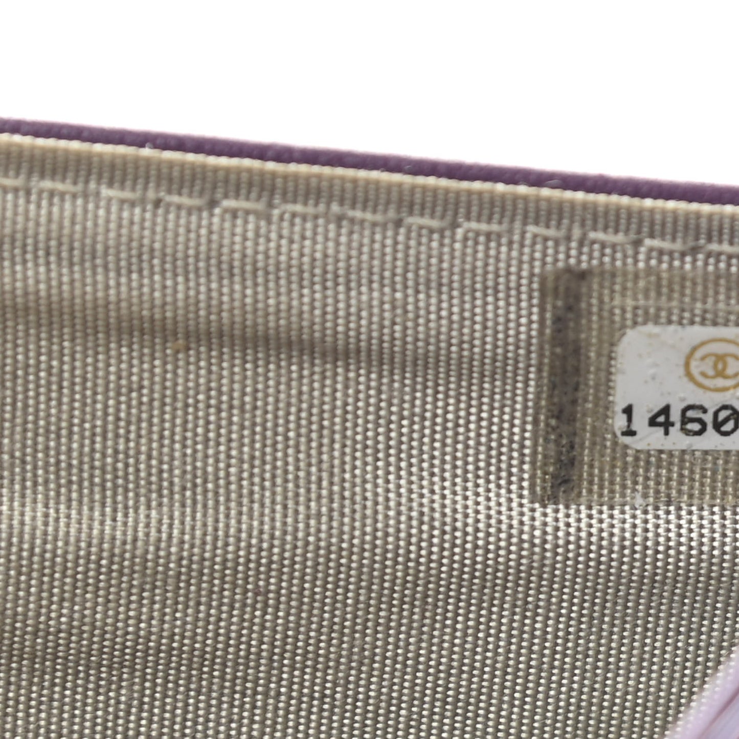 Patent Calfskin Quilted Large Brilliant Flap Wallet Purple