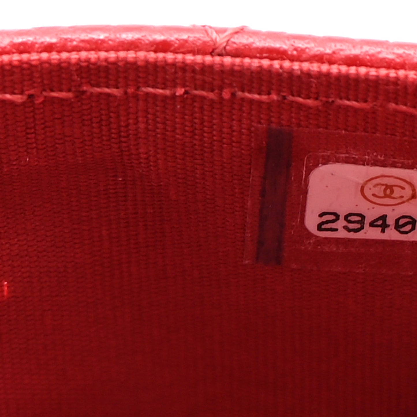 Caviar Quilted Boy Flap Card Holder Wallet Red