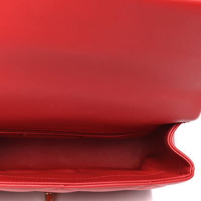 Chanel Lambskin Quilted Small Easy Carry Flap Red 4 of 4